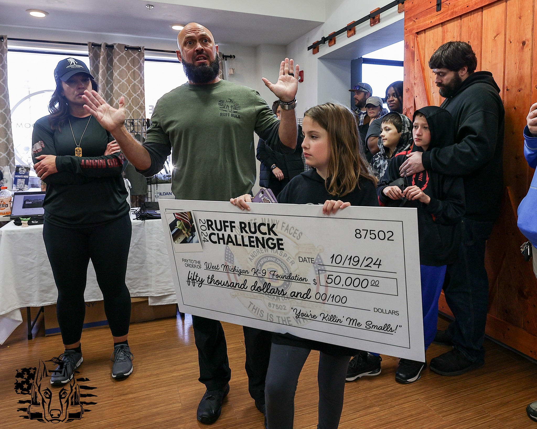 The community rallies — $50,000 check presentation to West Michigan K9 Foundation